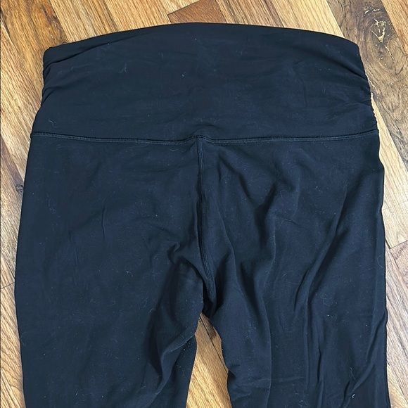 Chic Black Cross over Waist Leggings - Picture 6 of 7